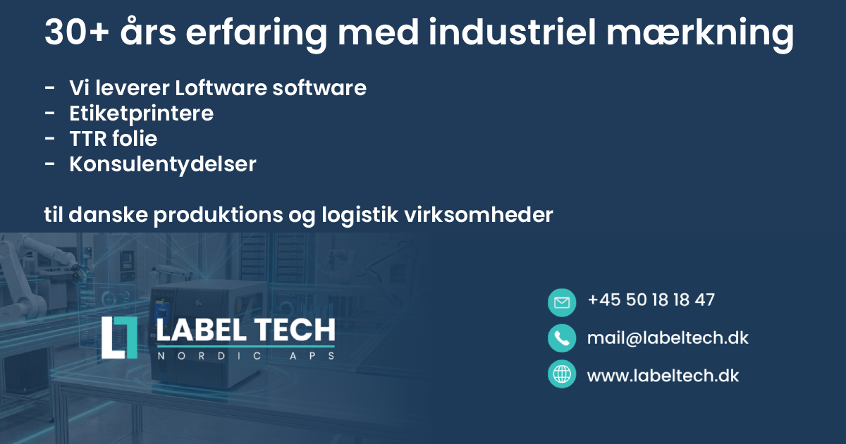 Label Tech Nordic | Industriel Mærkning | Loftware/Nicelabel